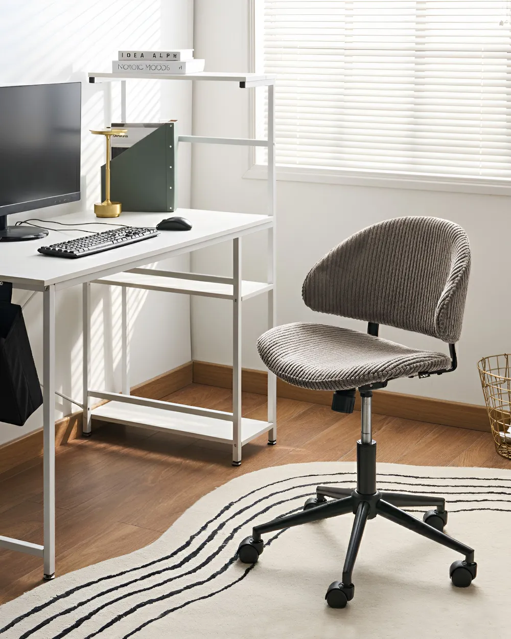 Office Chair KIANA Corduroy Taupe_1078336