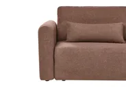 Sofa Bed 3 Seater VAXHOLM with Storage Boucle Brown_1026759