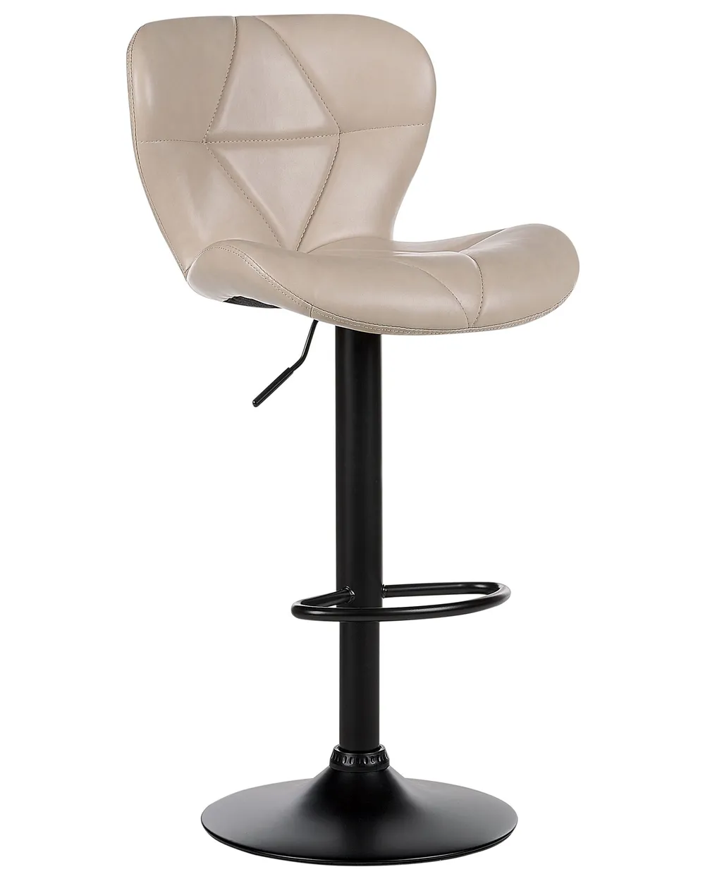 Set mit 2 Barstühlen VALETTA drehbar Kunstleder Hellbeige_894658