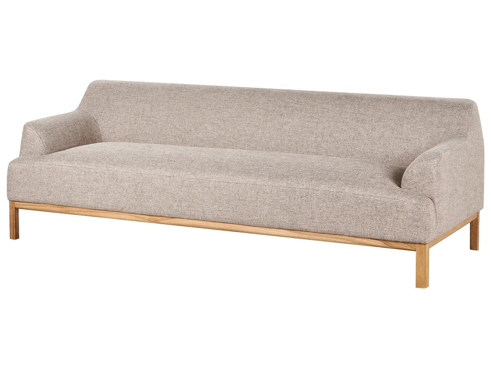 Sofa 3-Sitzer SOSJO Stoff Hellbraun_940813
