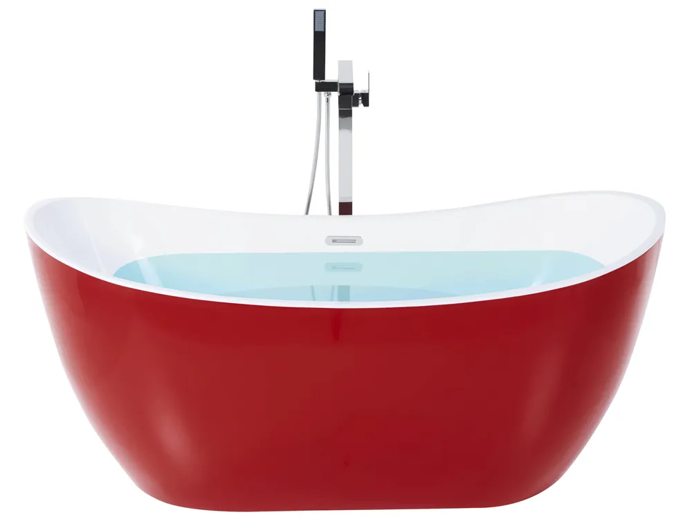 Freistehende Badewanne ANTIGUA 150 x 75 cm Rot