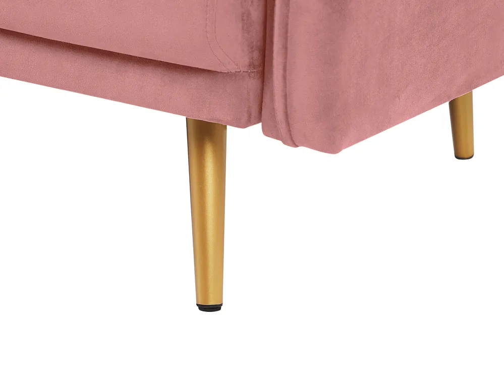 Sofa 3-Sitzer MAURA Samtstoff Rosa_789477