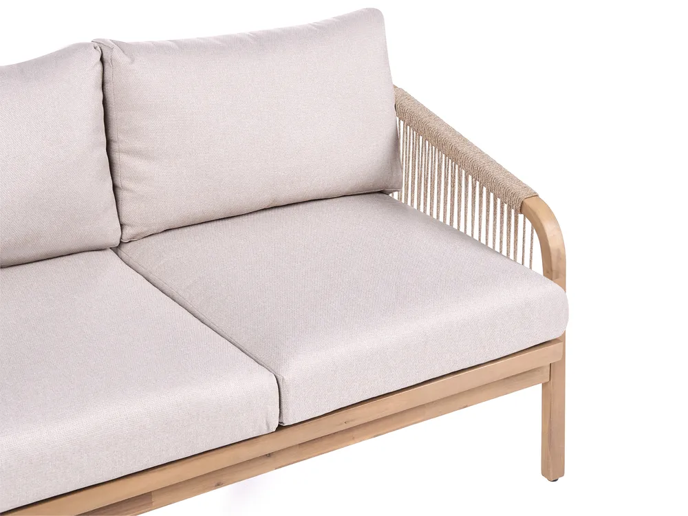 Gartensofa mit Tisch 2-Sitzer SUMBA Akazienholz Hellbraun_1087605