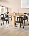 Esszimmerstuhl 4er Set MORILL Schwarz