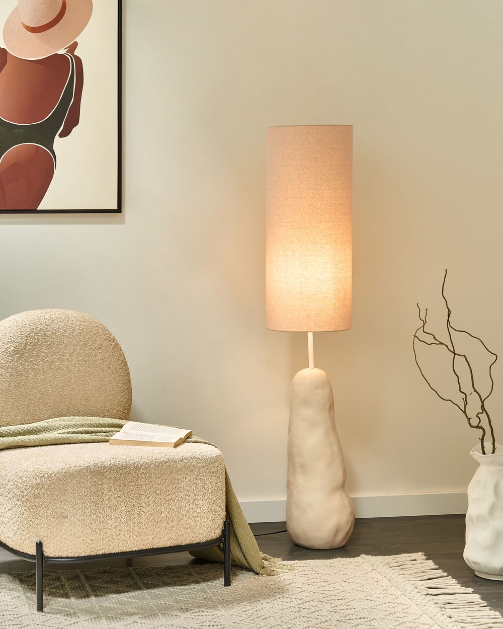 Floor Lamp SELB Ceramic Light Beige
