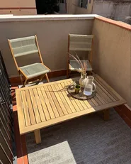 Gartensofa mit Tisch 2-Sitzer SUMBA Akazienholz Hellbraun_1158655