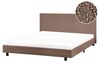 Bett mit Lattenrost Bouclé ALBI 160 x 200 cm Braun