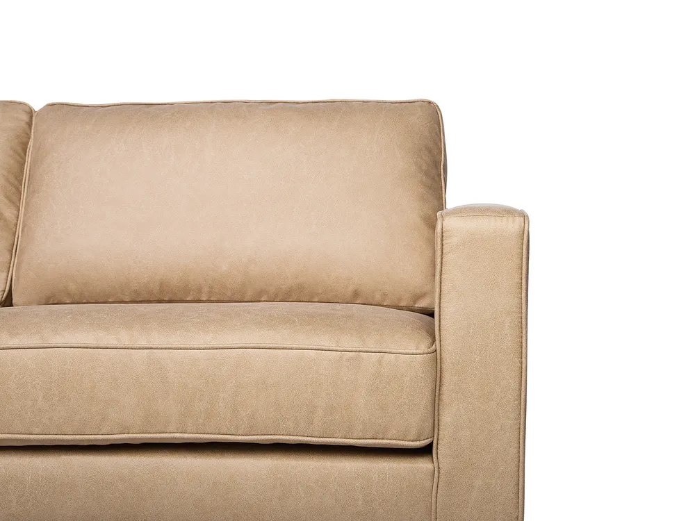 Sofa 3-Sitzer SAVALEN Kunstleder Beige_723711