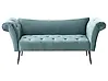 Chaiselongue NANTILLY Samtstoff Blaugrün