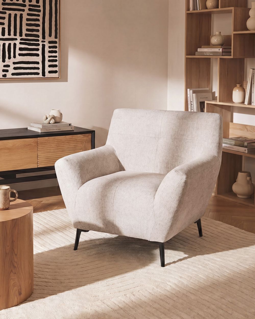 Fauteuil LAKENE Stof Beige