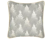 Dekokissen 2er Set BILLBERGIA 45 x 45 cm Baumwolle Grau Weihnachtsmotiv_887610