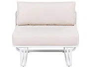 Garden Lounge Set with Table and Ottoman 3 Seater CAMEROTA  Metal White_1159153