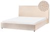 Bed Boucle LAVAUR 160 x 200 cm (EU King Size) Beige