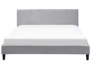 Bett mit Lattenrost Stoff FITOU 180 x 200 cm Hellgrau_709619