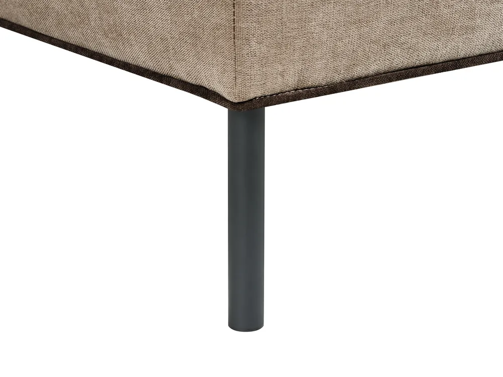 Corner Sofa 3 Seater SATER Chenille Light Brown Right Hand_1019316