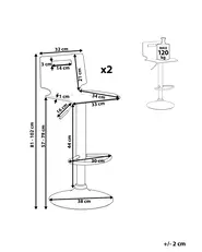 Set of 2 Bar Chairs MALTA Swivel Transparent_802445