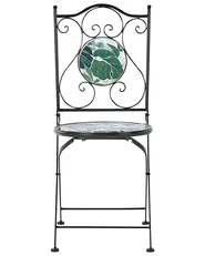 Gartenstuhl 2er Set COZZANA Metall Schwarz_919815