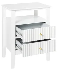 2 Drawer Bedside Table ASSISI White_942881