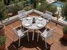 Gartentisch MALETTO 120 cm 120 cm Glas Dunkelgrau