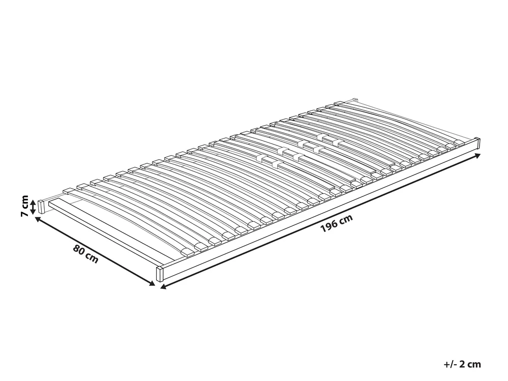 Slatted Bed Base VOUZIERS 80 x 200 cm (EU Small Single)_932807