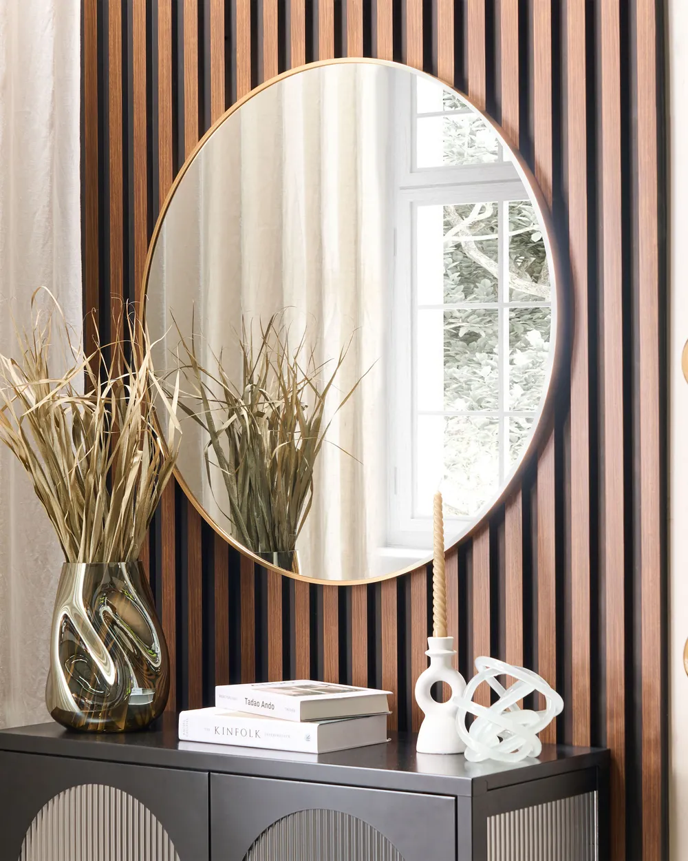 Wandspiegel ANNEMASSE 80 cm 80 cm Metall Gold