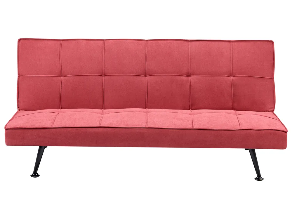 Schlafsofa 3-Sitzer HASLE Stoff Rot