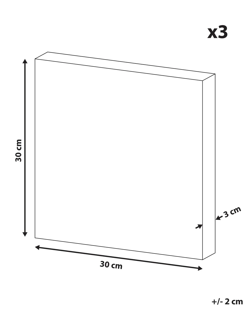 Leinwand 3er Set BINGUI 30 x 30 cm Kindermotiv Bunt_784846