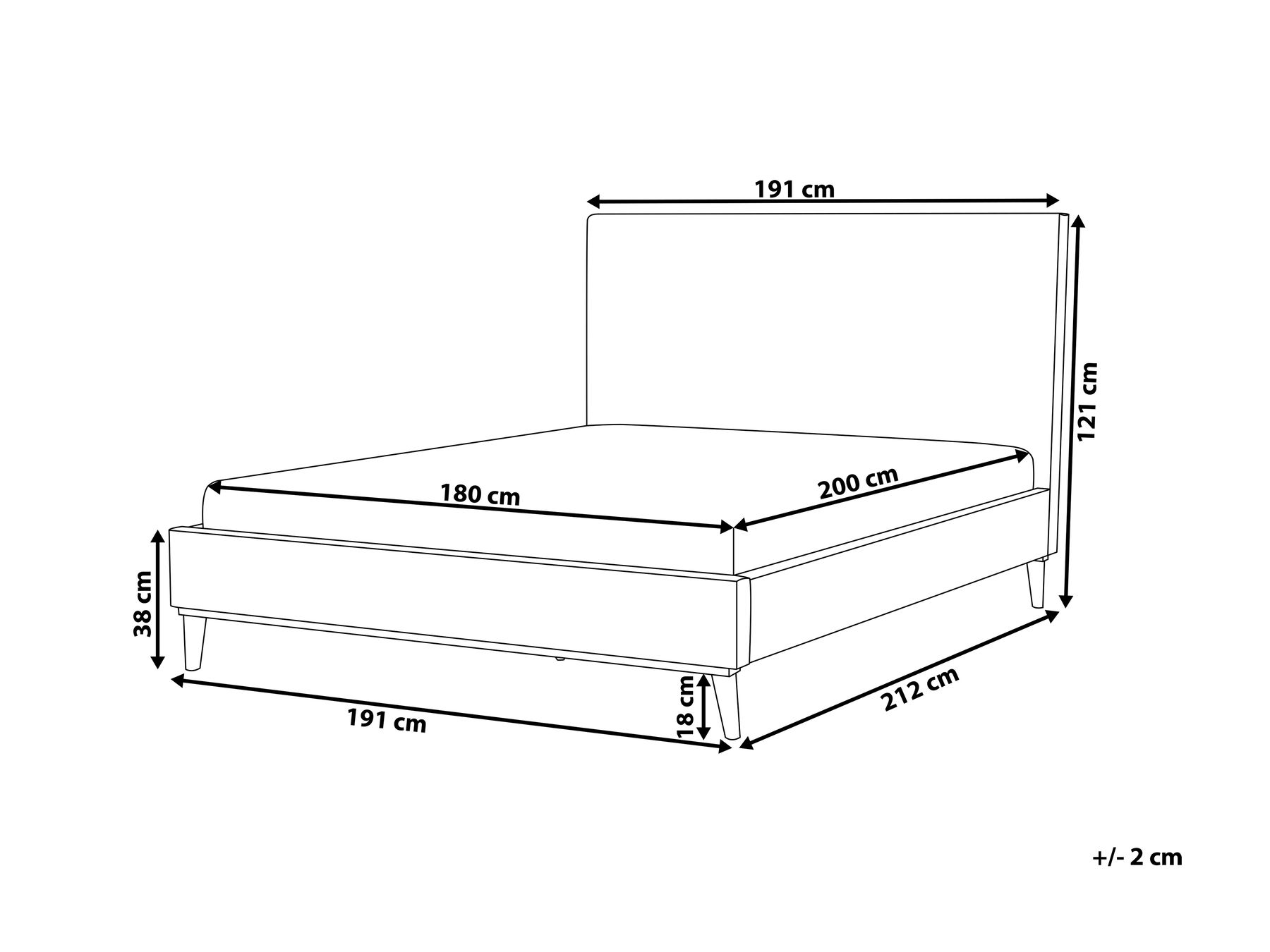 Bett mit Lattenrost Samtstoff BAYONNE 180 x 200 cm Hellgrau_809065