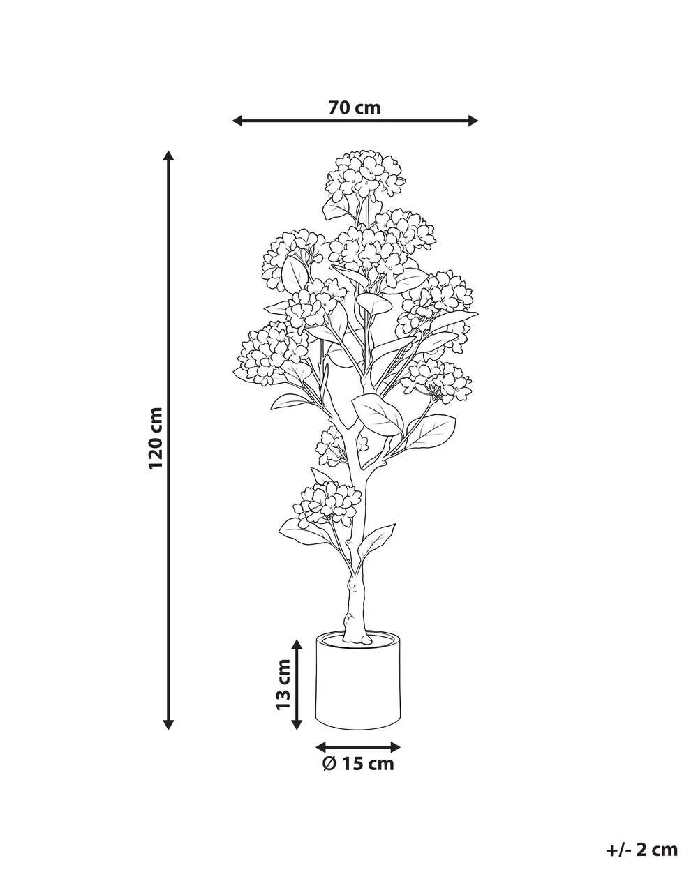 Kunstpflanze HORTENSIUM 120 cm Weiß_1103872