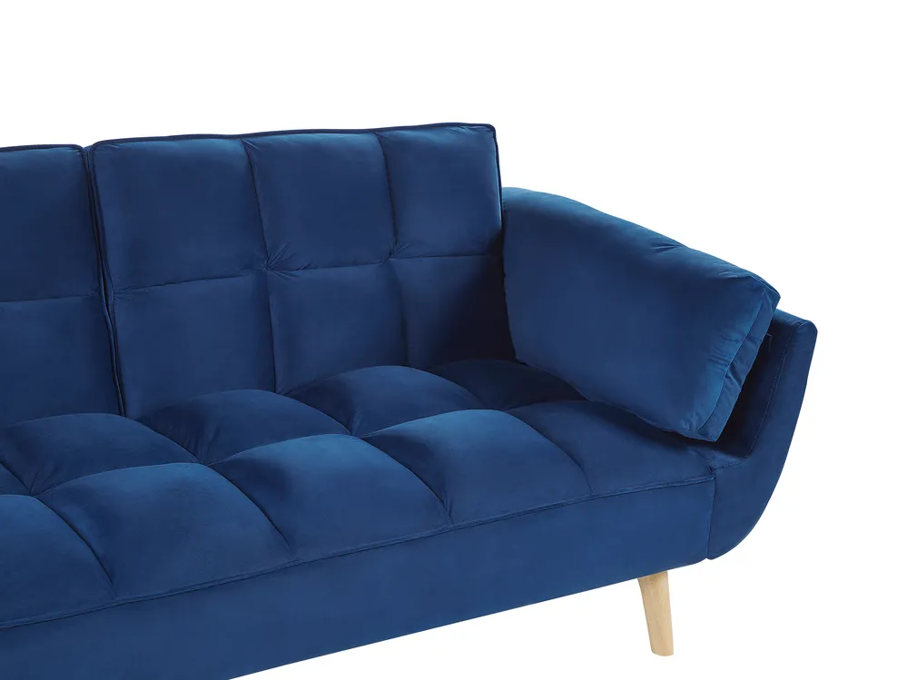 Schlafsofa 3-Sitzer ASBY Samtstoff Marineblau_788085