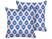 Gartenkissen 2er Set CERIANA Tiermuster 45 x 45 cm Blau_880890