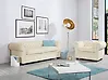 Sofa Set 4-Sitzer CHESTERFIELD Echtleder Hellbeige