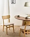 Esszimmerstuhl 2er Set ANOKA Holz Hellbraun / Beige