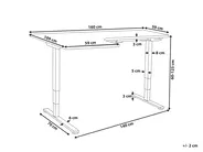 Eckschreibtisch elektrisch höhenverstellbar DESTINES 160 cm 109 cm Weiß / Schwarz linksseitig_927813