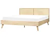 Bett mit Lattenrost Rattan MONPAZIER 180 x 200 cm Hellbraun