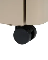Nachttisch mit 1 Schublade OMBURA Metall Beige_1082513