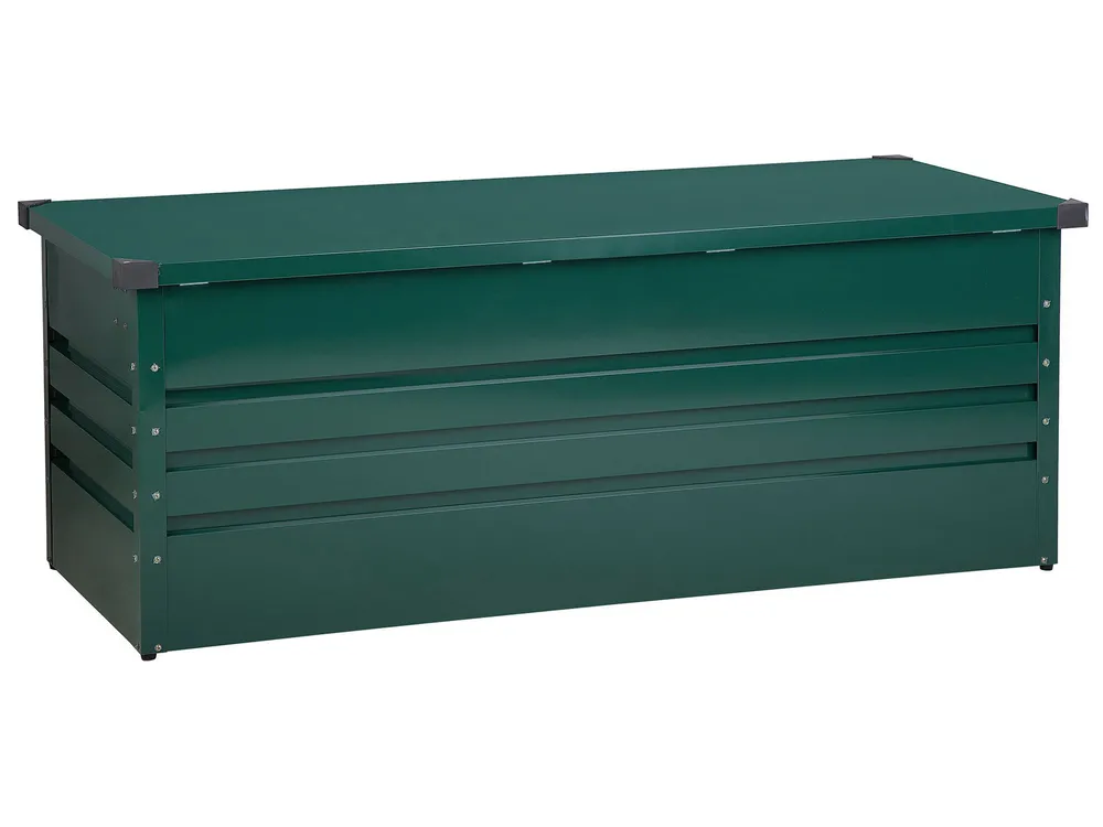 Aufbewahrungsbox CEBROSA 165 cm 70 cm Metall Dunkelgrün_717757