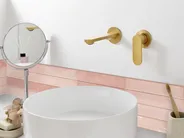 Wandmontierte Waschtischarmatur GUATAVIA Messing Gold_995899
