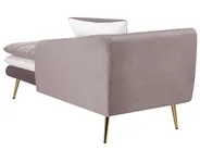 Left-Hand Chaise Longue GONESSE Velvet Light Brown_787797