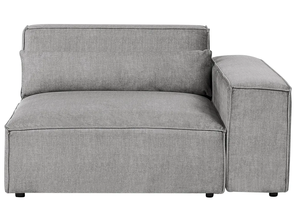 Modul Ecksofa 4-Sitzer HELLNAR Stoff Grau rechtsseitig_911931