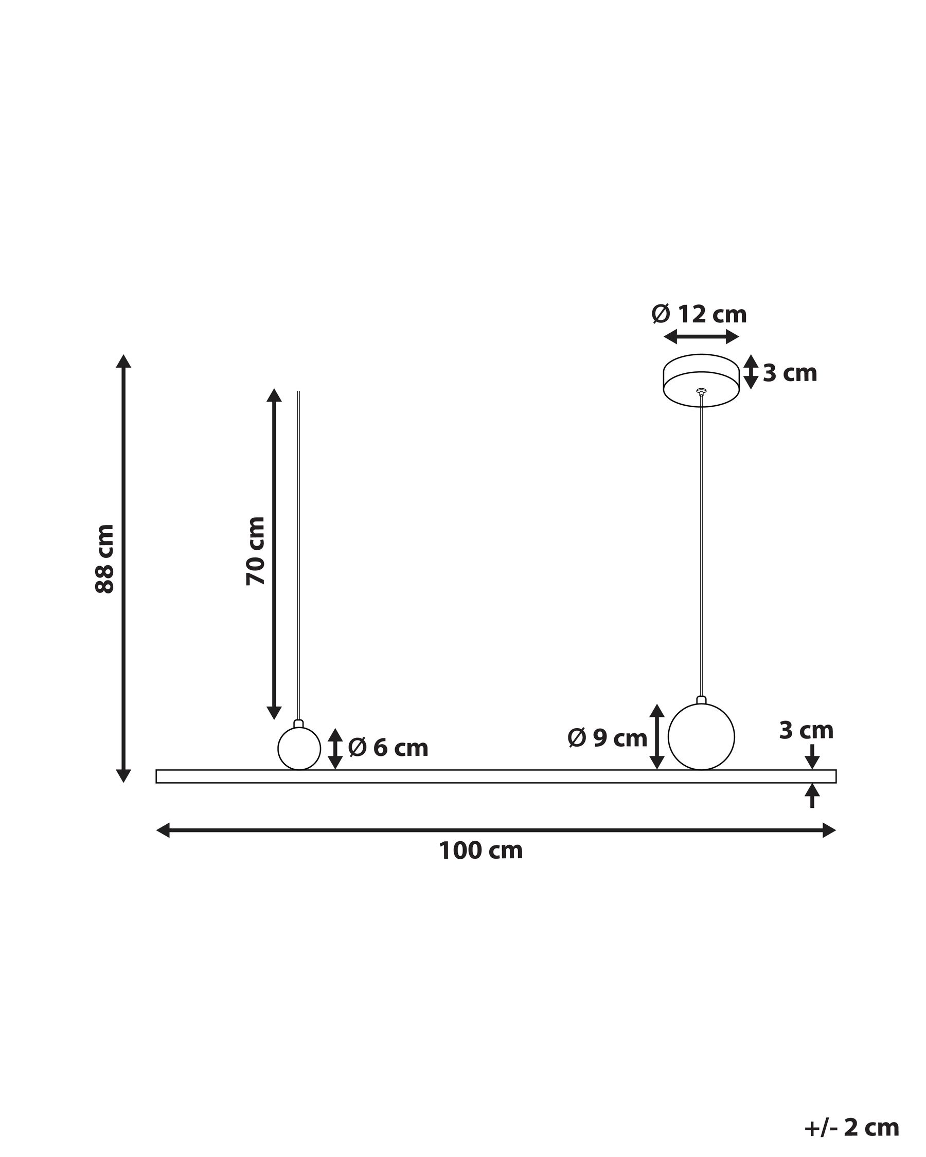 LED Pendant Lamp ALWAND Metal Gold_934430