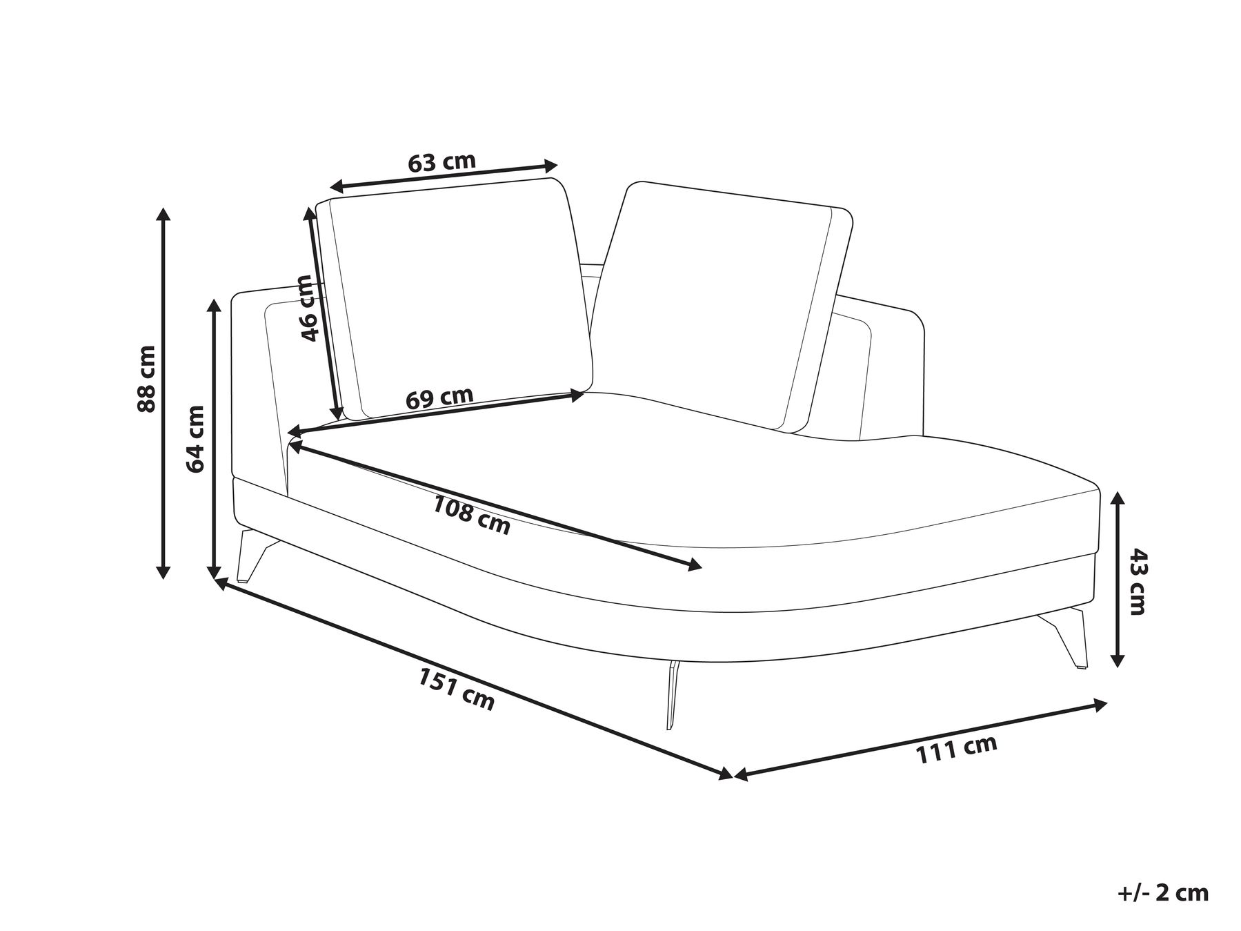 Chaiselongue YURI Kunstleinen Grau_1021616