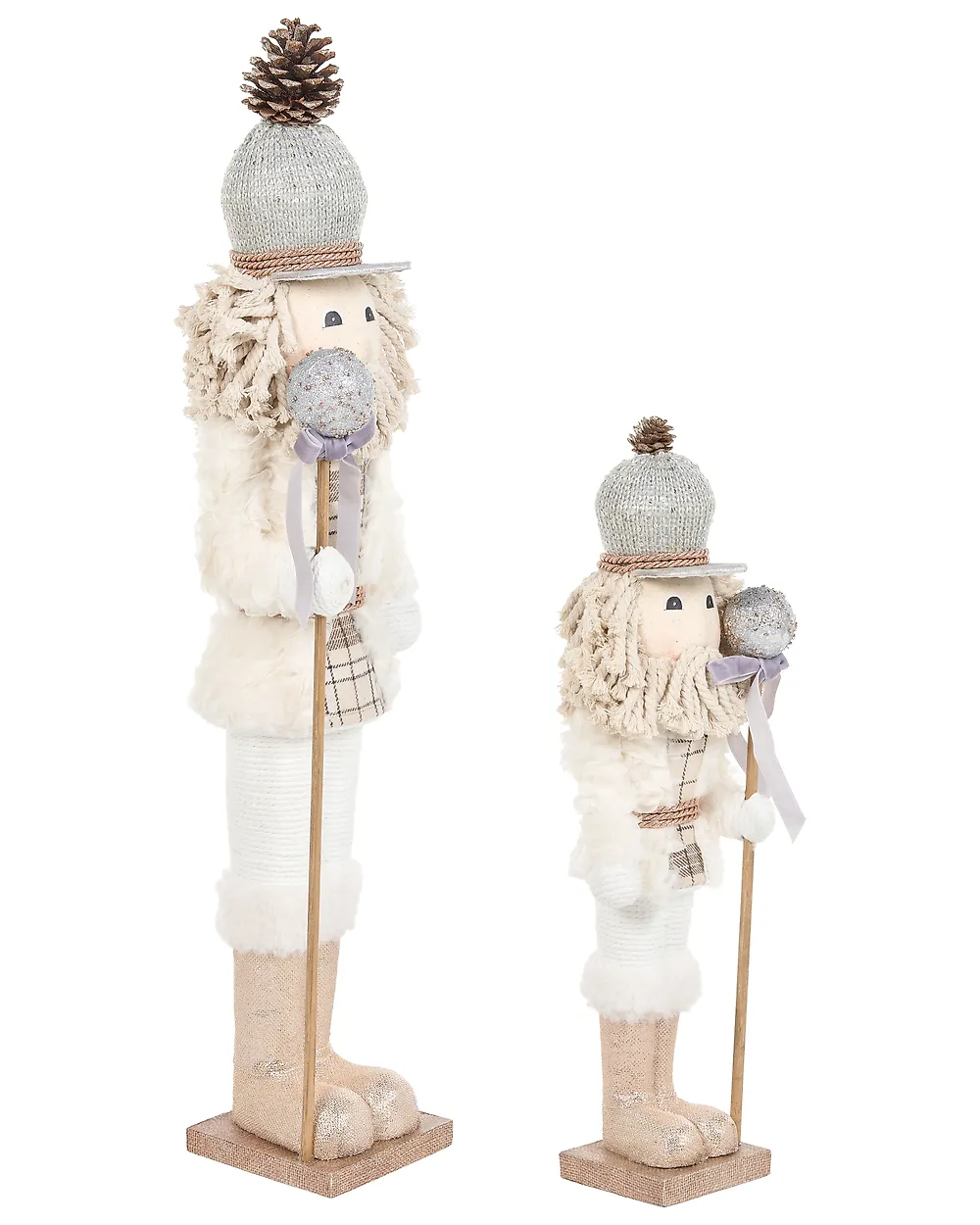 Set od 2 dekorativne figurice ALANIEMI 52/79 cm Orašar bež