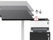 Eckschreibtisch elektrisch höhenverstellbar DESTINES 160 cm 109 cm Weiß / Schwarz linksseitig_933976