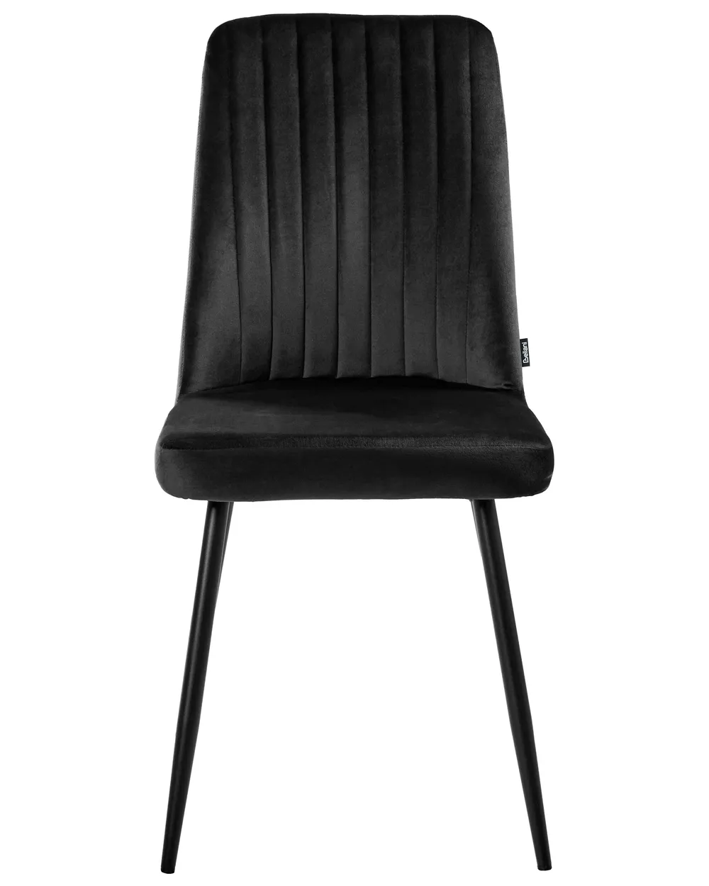 Set of 4 Dining Chairs KIRBY Velvet Black_1024781
