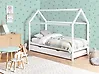 Kinderbett mit Ausziehbett Kiefernholz CRILLON 90 x 200 cm Weiß