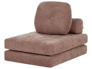 Single Sofa Bed OLDEN Chenille Brown_980895