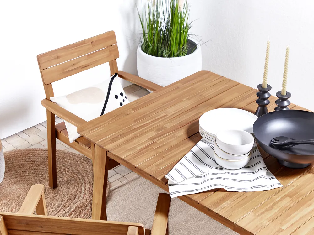 Gartenmöbel Set 4-Sitzer FORNELLI Akazienholz Braun_836354
