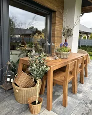 Gartenmöbel Set 6-Sitzer LIVORNO Akazienholz Braun_921080