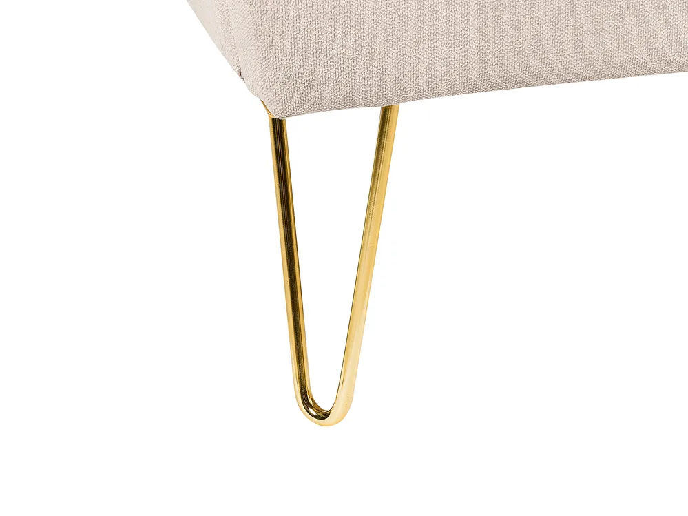 Bett mit Lattenrost Stoff AMBILLOU 140 x 200 cm Hellbeige_873201